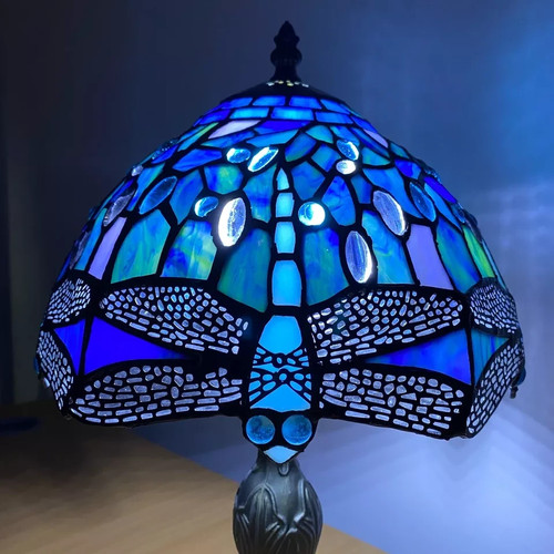 Tiffany style table lamp - style, blue