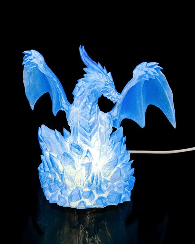 Ice and light dragon lamp - and,
