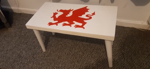 Red dragon fibreglass table - fibreglass,