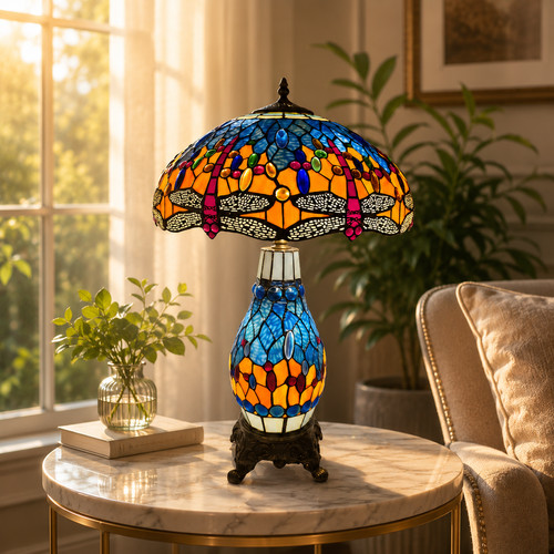 Tiffany style clustered table - clustered,
