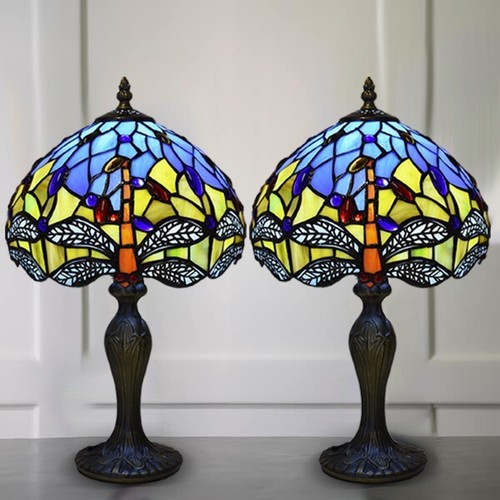 Pair tiffany style table - pair, of