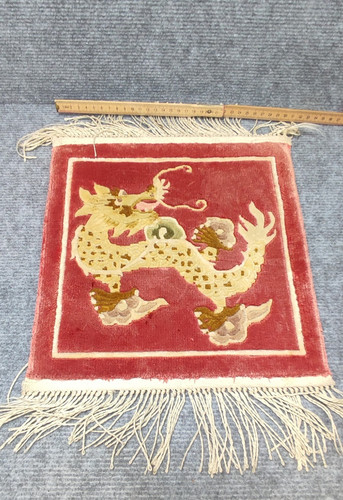 Vintage chinese velvet dragon - vintage,