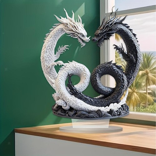 Acrylic double dragon - 2d,