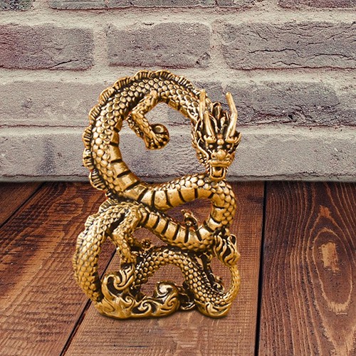 Brass dragon figurine gift - dragon,