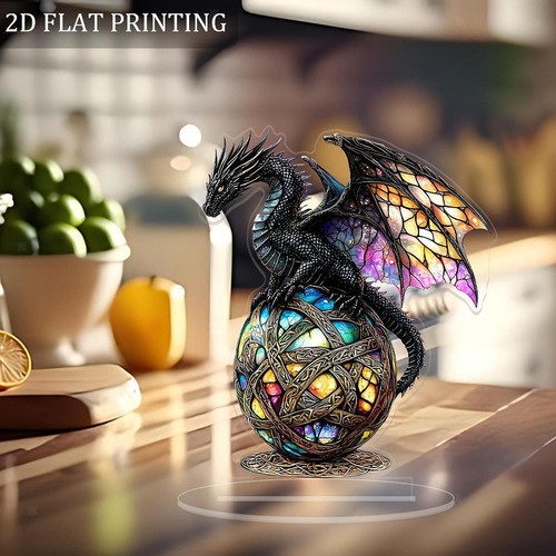 Flat dragon acrylic sign - 2d,