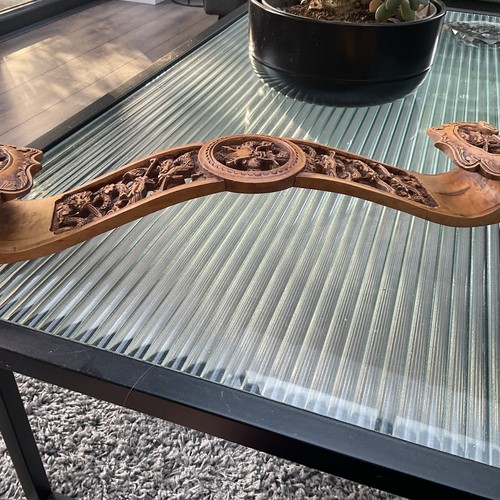 Ruyi boxwood carved sceptre - ruyi,