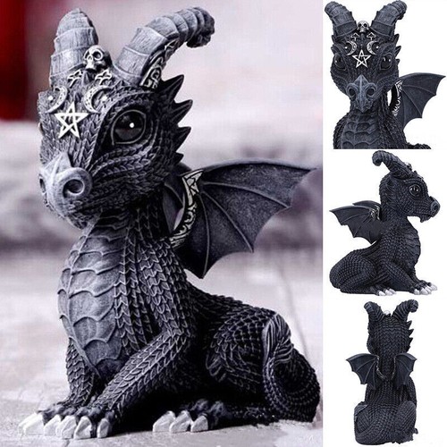 Cute gothic black dragon - cute,