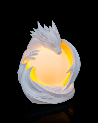 Dragon sphere lamp - 3d, printed