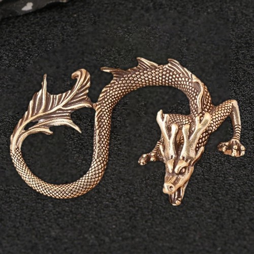 Brass dragon figurine home - figurine,