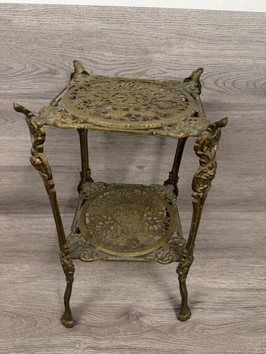 Vintage brass tier plant - brass,