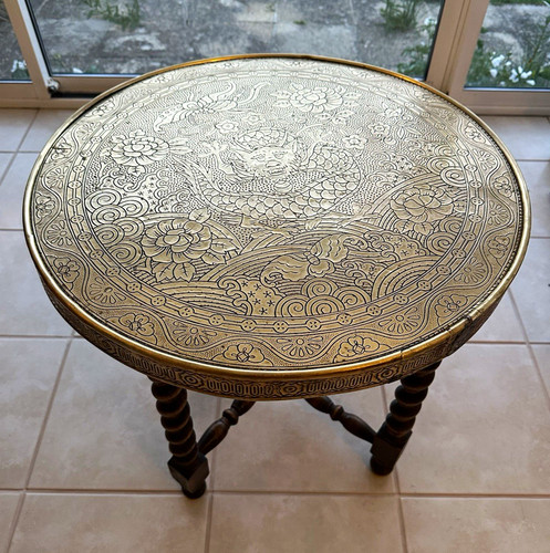 Vintage brass dragon tray - vintage,