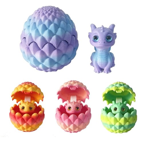 Printed dragon egg ornament - 3d,
