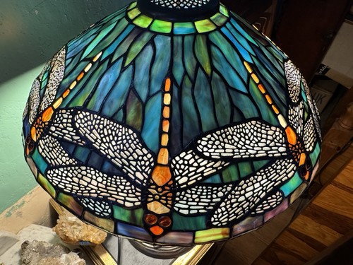 Tiffany table lamp ornate base - tiffany,